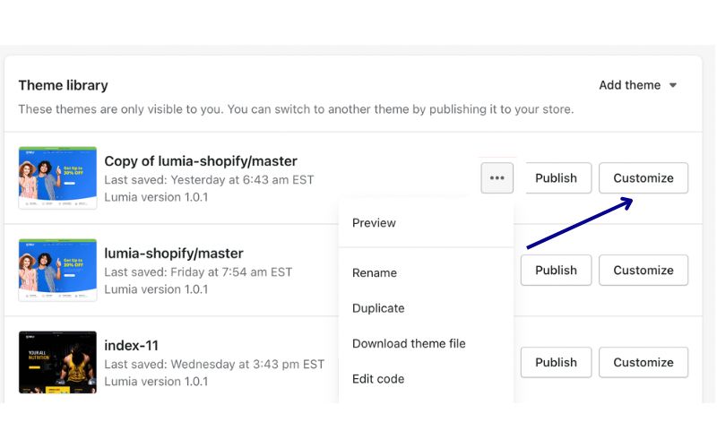 Step 1: Go to Theme Editor